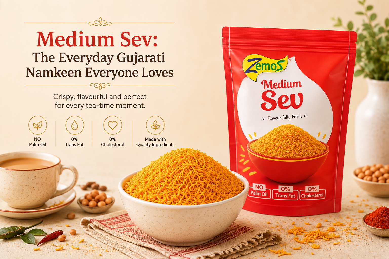 Medium Sev: The Everyday Gujarati Namkeen That Makes Every Snack Better
